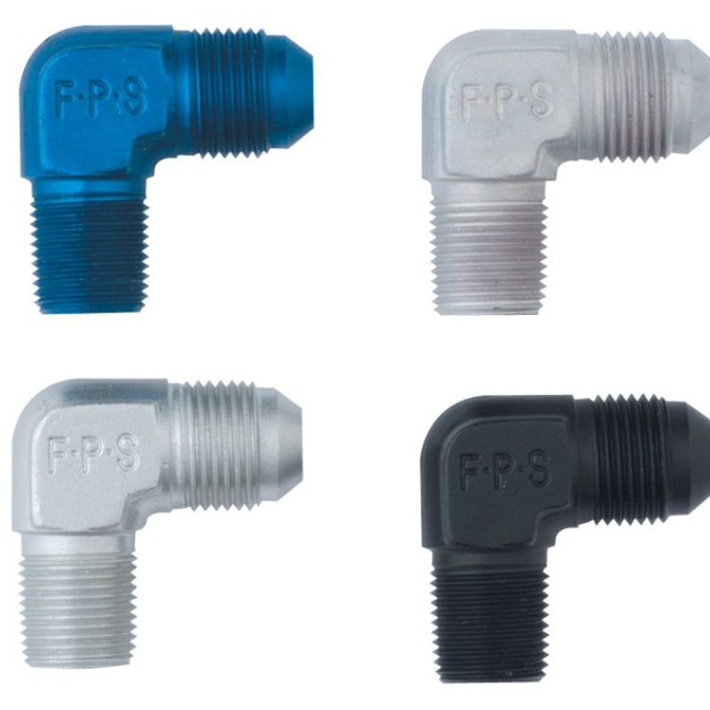 Fragola -6AN x 3/8 NPT 90 Degree Adapter - Black