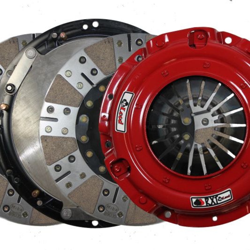 McLeod RXT Twin Disc Clutch Kit 2018 Ford Mustang RXT 1 x 23 Spline 0 Bal w/164T 8 Bolt AL Flywheel