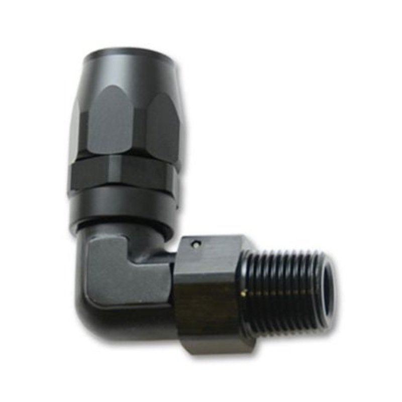 Vibrant Male NPT 90 Degree Hose End Fitting -8AN - 1/2 NPT