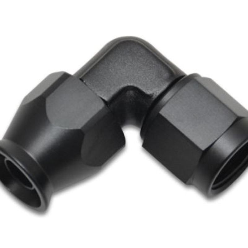 Vibrant Forged Aluminum Non Swivel Hose End for PTFE Lined Hose Size -8AN