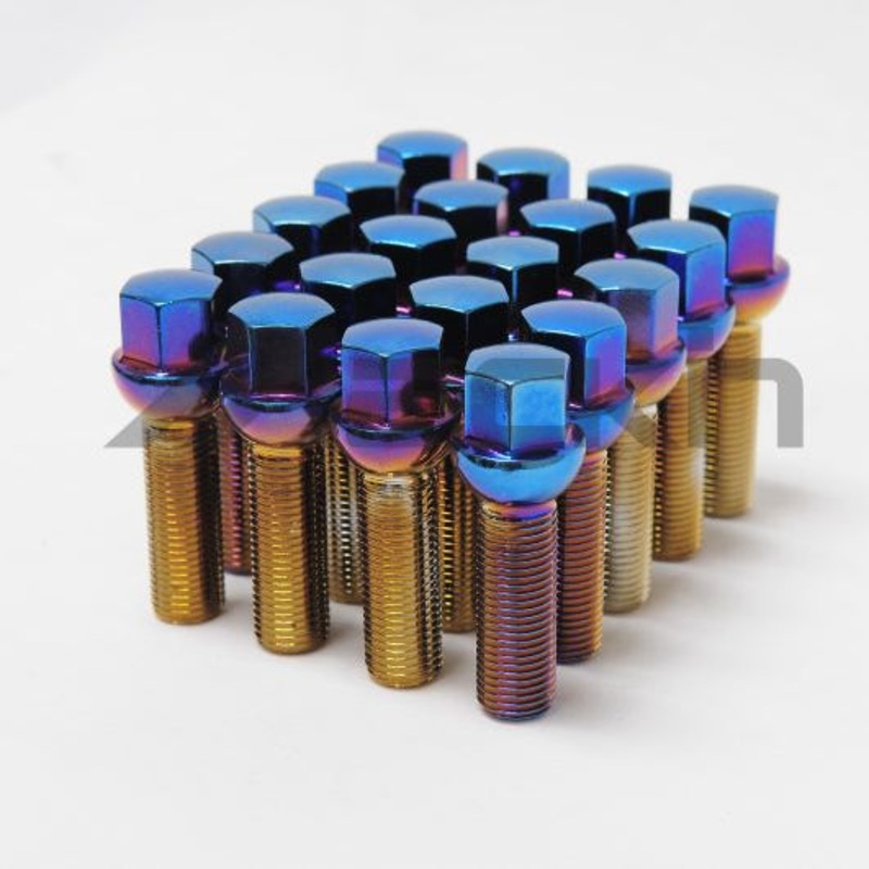 Wheel Mate Monster Lug 35 Short Lug Nut Set of 20 - Black 14x1.50
