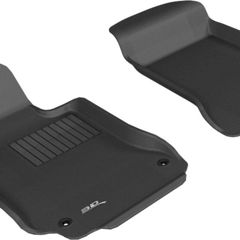 3D MAXpider 2008-2014 Mercedes-Benz C-Class W204 Kagu 1st Row Floormat - Black