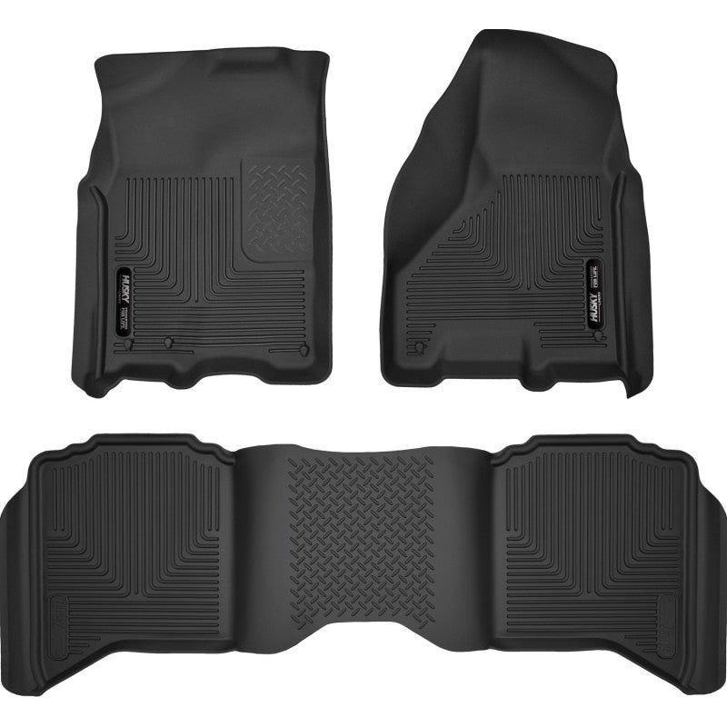 Husky Liners 2012 Dodge Ram 1500/2500 Crew Cab WeatherBeater Combo Black Floor Liners