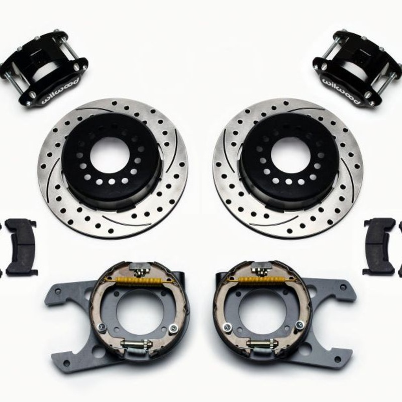 Wilwood D154 P/S Park Brake Kit Drilled Chevy C-10 2.42 Offset 5-lug