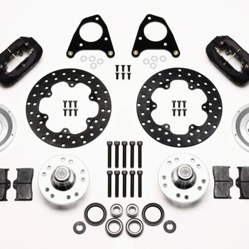 Wilwood Forged Dynalite Front Drag Kit Drilled Rotor 87-93 Mustang 84-86 SVO 5 Lug