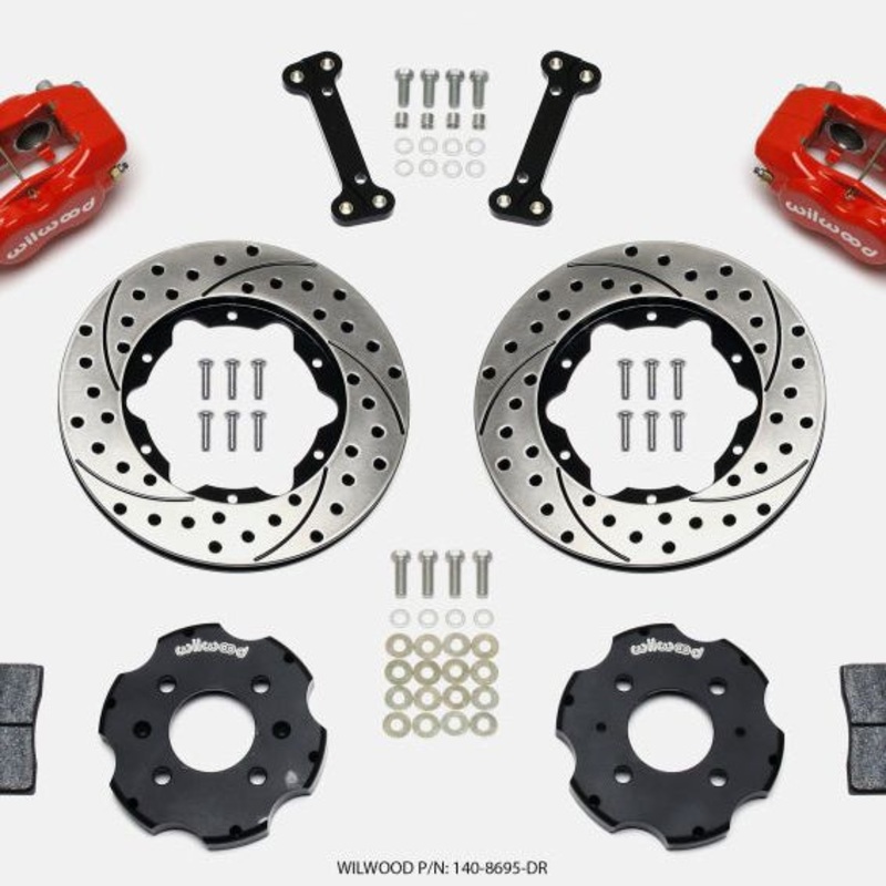Wilwood Forged Dynalite Front Hat Kit 11.00in Drilled Red Integra/Civic w/Fac.240mm Rtr