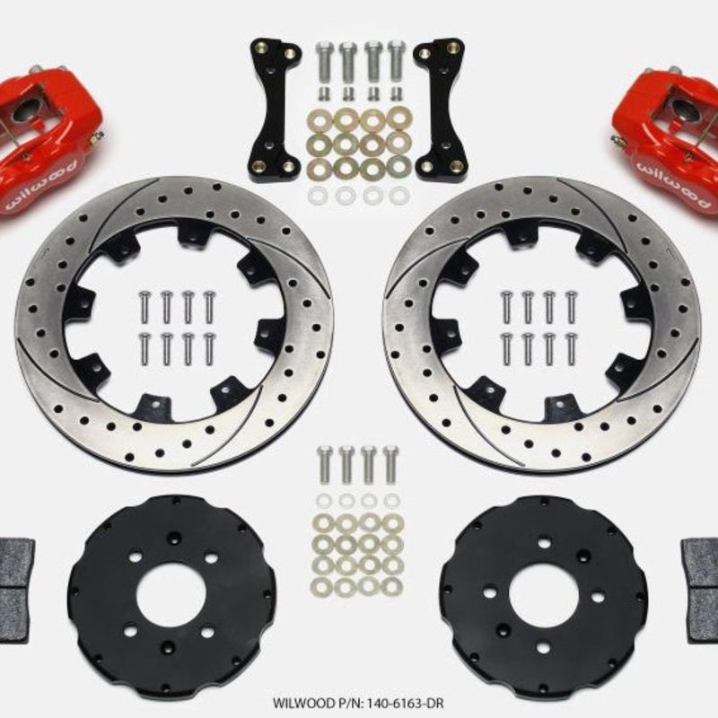 Wilwood Forged Dynalite Front Hat Kit 12.19in Drilled Red 94-01 Honda/Acura w/262mm Disc