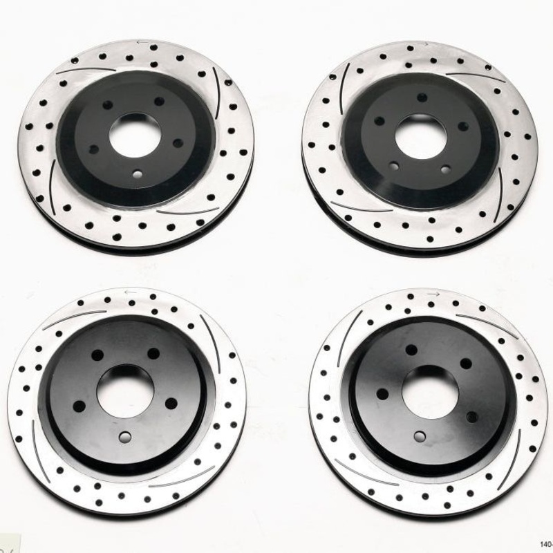 Wilwood Rotor Kit Front/Rear-Dimpled/Slotted 97-04 Corvette C5 All/ 05-13 C6 Base
