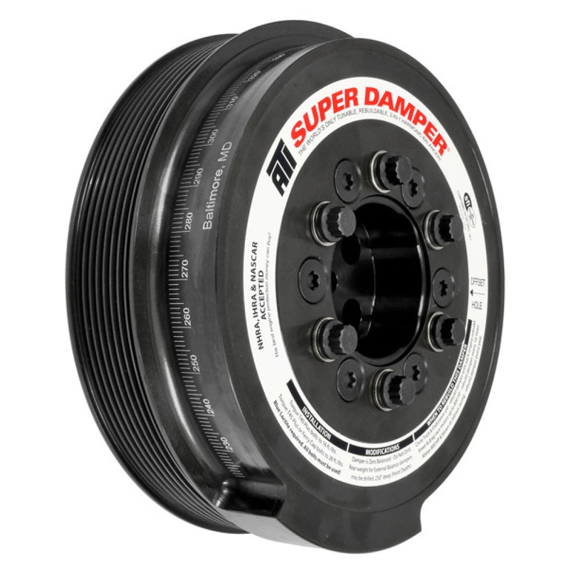 ATI Damper - 7.95in - Steel - 8 Grv - Ford 6.0 - Powerstroke - 03-07 - Ext Bal - 3 Ring - Diesel