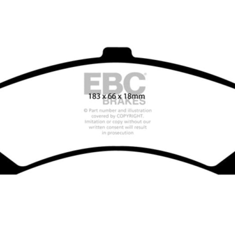 EBC 02 Cadillac Escalade 5.3 (PBR rear caliper) Yellowstuff Rear Brake Pads