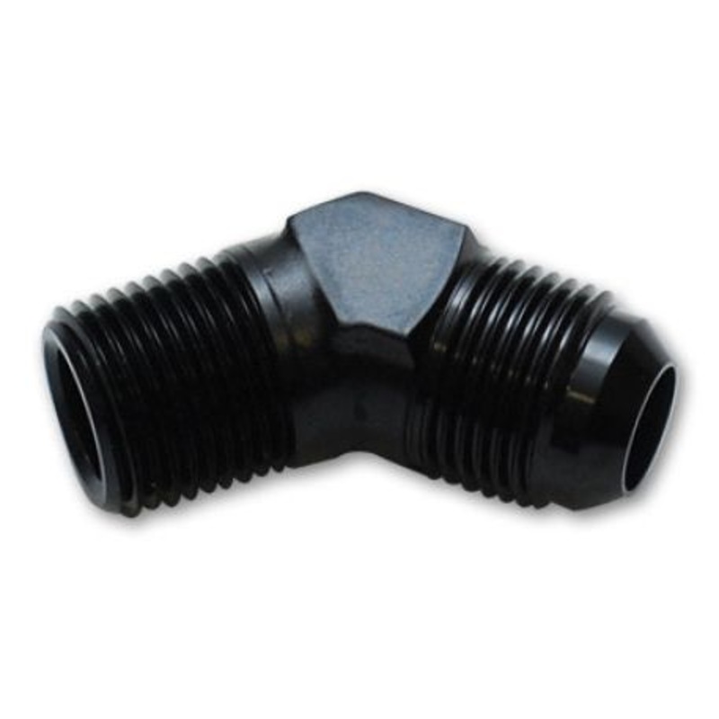Vibrant 45 Degree Adapter Fitting (AN to NPT) -6AN x 1/8in NPT