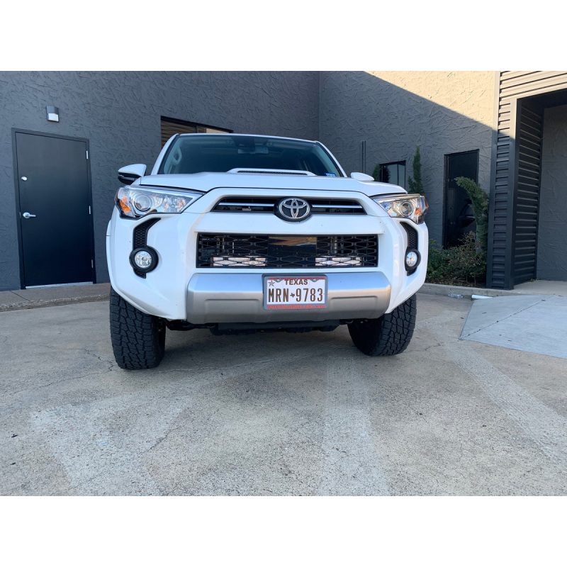 Cali Raised 14-24 Toyota 4Runner 32In Hidden Grille LED Light Bar Brackets - One Combo Beam w/ Bar